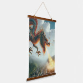 Chinese draak hangend wandkleed (Gebogen)