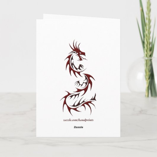 Chinese draak "HappyNewYear" Kaarten (Achterkant)