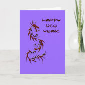 Chinese draak "HappyNewYear" Kaarten (Voorkant)