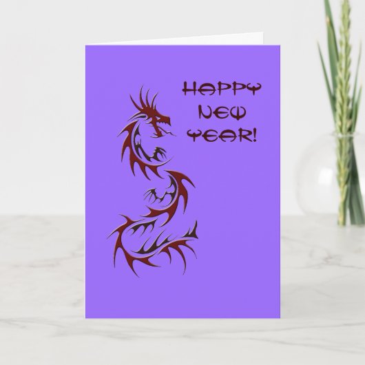 Chinese draak "HappyNewYear" Kaarten (Voorkant)