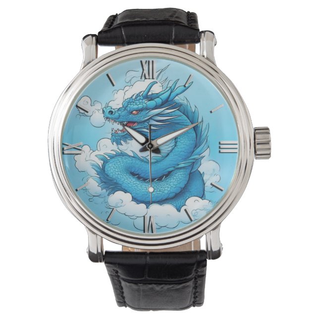 Chinese draak in de wolken horloge (Voorkant)
