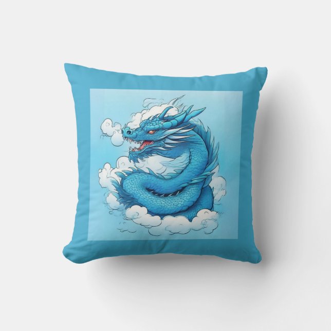 Chinese draak in de wolken kussen (Voorkant)