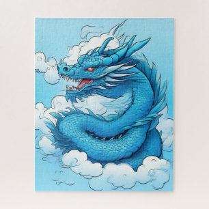 Chinese draak in de wolken legpuzzel