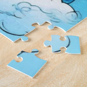 Chinese draak in de wolken legpuzzel (Zijkant)