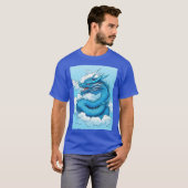 Chinese draak in de wolken t-shirt (Voorkant volledig)