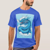 Chinese draak in de wolken t-shirt (Voorkant)