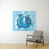 Chinese draak in de wolken wandkleed (In Situ (horizontaal))