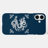  Chinese draak in het wit Case-Mate iPhone Case (Achterkant (horizontaal))