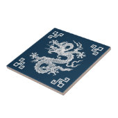  Chinese draak in het wit Tegeltje (Zijkant)