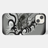 Chinese Draak in Tattoostijl iPhone Hoesje (Achterkant horizontaal)