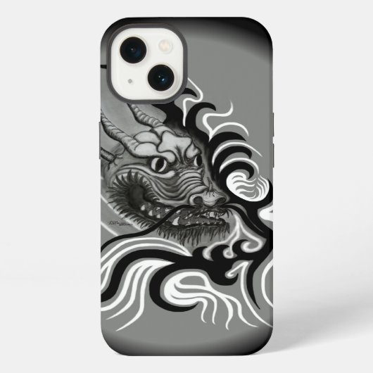 Chinese Draak in Tattoostijl iPhone Hoesje (Achterkant)