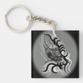 Chinese Draak in Tattoostijl Sleutelhanger (Voorkant)