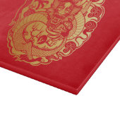 Chinese draak in wolken snijplank (Hoek)