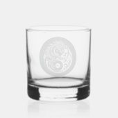 Chinese Draak in Zwart en Wit Persoonlijk Whisky Glas (Achterkant)