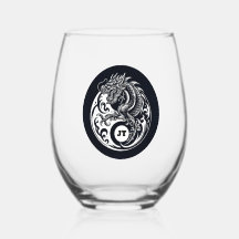 Chinese Draak in Zwart en Wit Persoonlijk