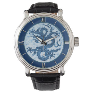 Chinese draak, Indigoblauw Horloge