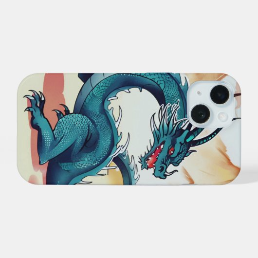 Chinese draak iPhone 15 case (Achterkant horizontaal)