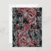 Chinese draak - Jaar van de draak Feestdagenkaart (Voorkant / Achterkant)