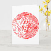 Chinese draak kaart (Gele Bloem)