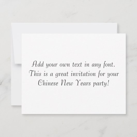 Chinese draak kaart (Achterkant)