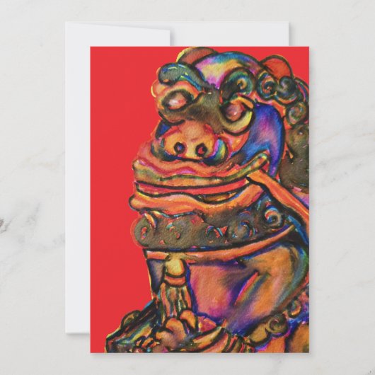 Chinese draak kaart (Voorkant)