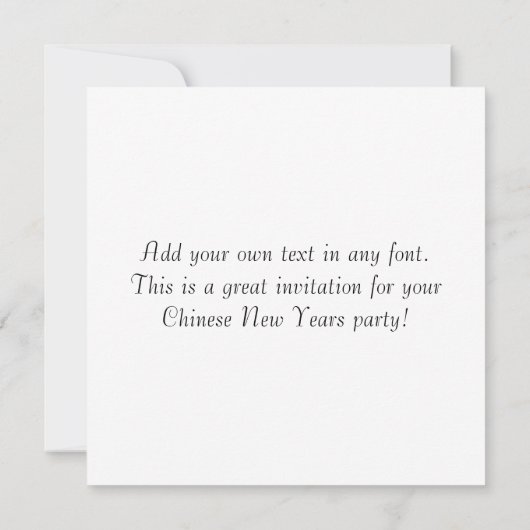 Chinese draak kaart (Achterkant)