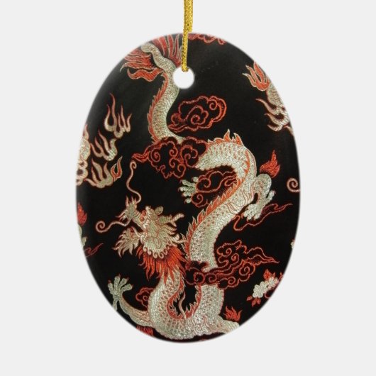 Chinese draak keramisch ornament (Voorkant)