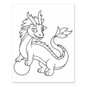 Chinese Draak Kleur Me Rubberstempel (Afrduk)