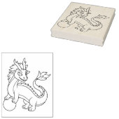 Chinese Draak Kleur Me Rubberstempel (Gestempeld)