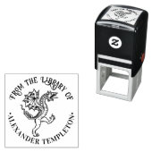 Chinese Draak Loong #5 Ronde Bibliotheek Boeknaam Zelfinktende Stempel (In situ)