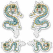 Chinese draak, magisch wezen sticker (Voorkant)