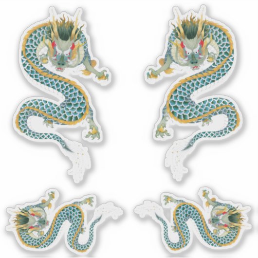 Chinese draak, magisch wezen sticker (Voorkant)