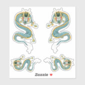 Chinese draak, magisch wezen sticker (Vel)