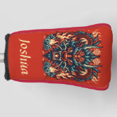 Chinese Draak met Vlammen Golfheadcover (Voorkant)