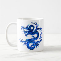 Chinese draak, Mok met indigoblauwkoffie