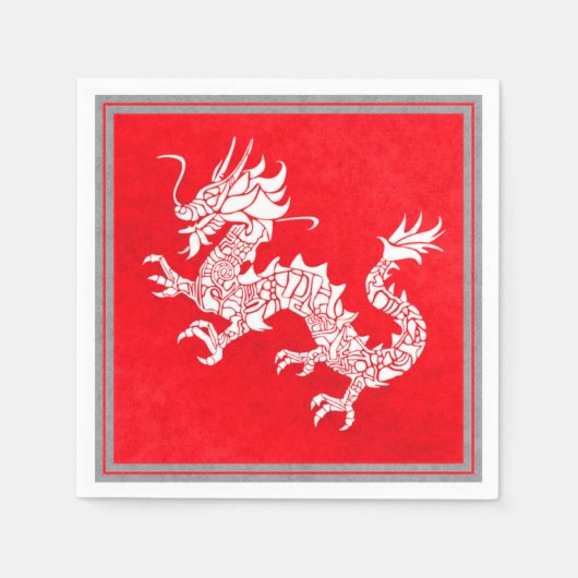  Chinese draak Napkins Servet (Voorkant)