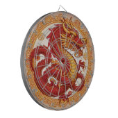 Chinese draak nieuwe jaar gouden rode dartboard dartbord (Voorkant Links)