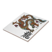 Chinese draak op Tile Tegeltje (Zijkant)