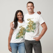 Chinese draak over Japans bos T-shirt (Unisex)