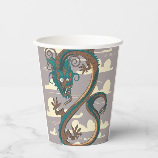 Chinese draak papieren bekers (Voorkant)
