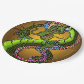 Chinese draak papieren bordje (Gekanteld)