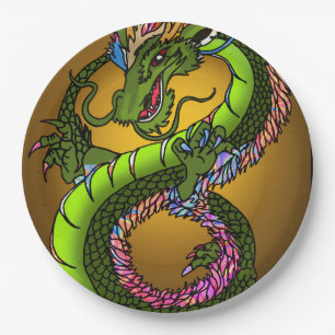 Chinese draak papieren bordje