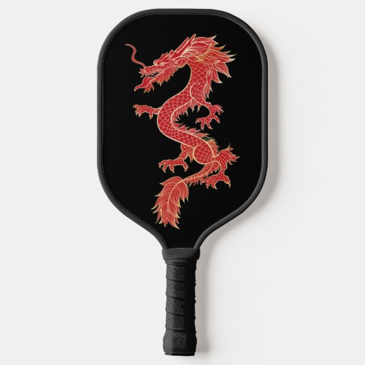 Chinese draak pickleball paddle (Achterkant)