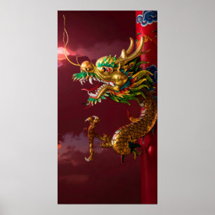 Chinese draak poster