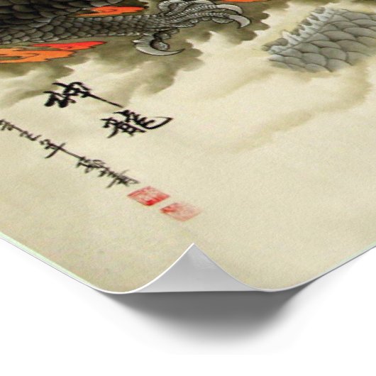 Chinese draak poster (Hoek)