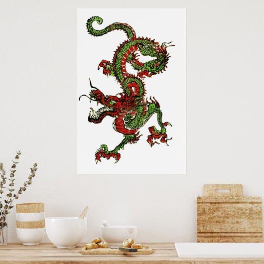 Chinese draak poster (Keuken)