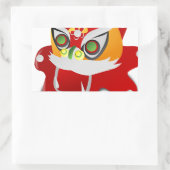 chinese draak rechthoekige sticker (Tas)