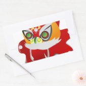 chinese draak rechthoekige sticker (Envelop)