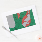 Chinese draak rechthoekige sticker (Envelop)