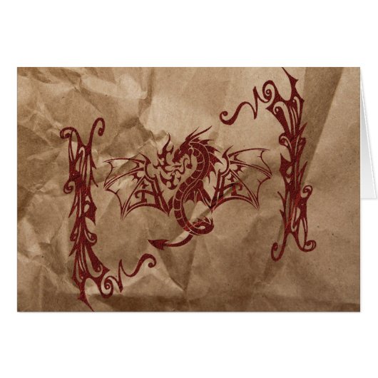 Chinese draak, rode draak, Fantasy, mythologie (Voorkant Horizontaal)